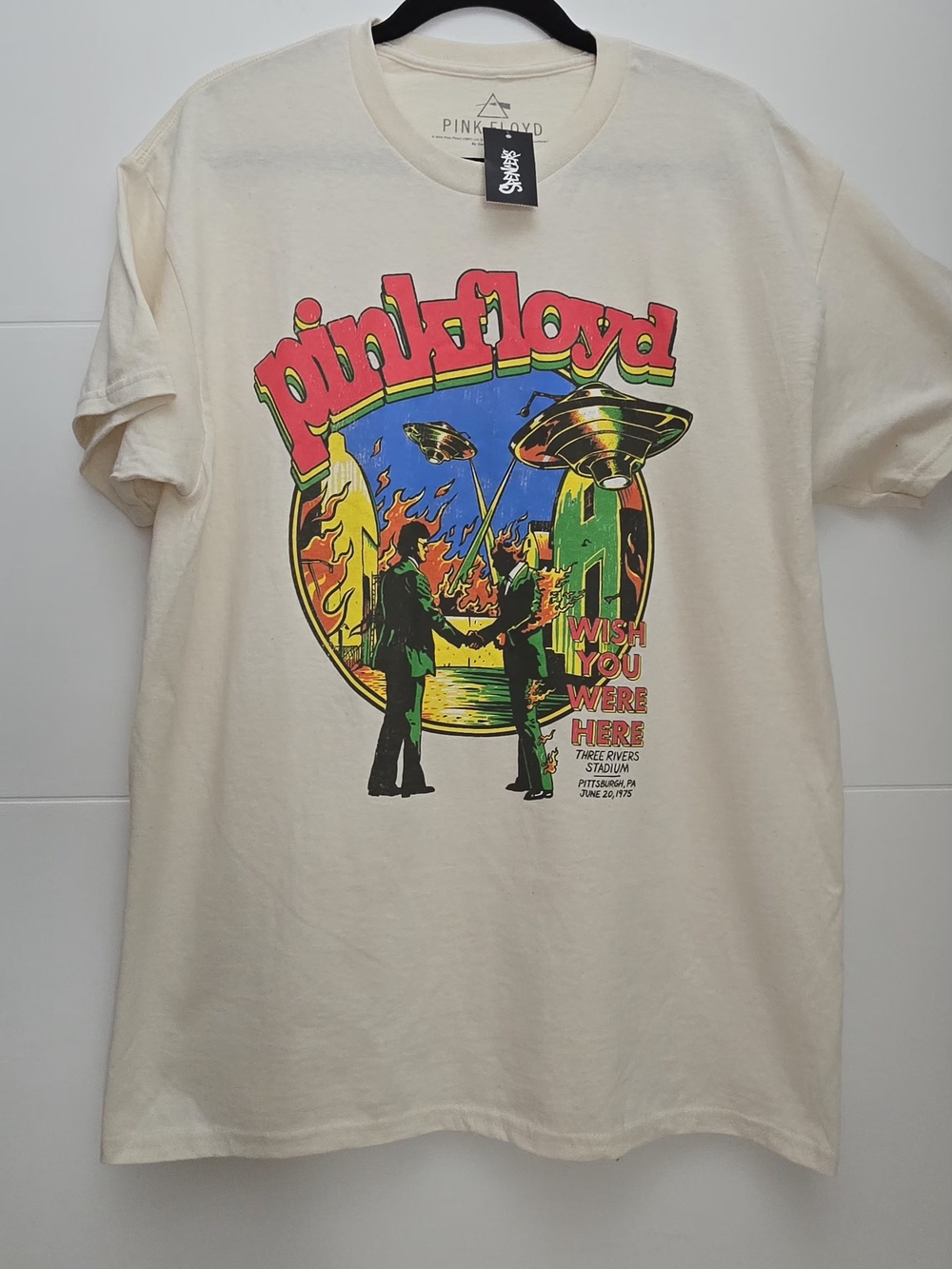 Pink Floyd Cream Short-Sleeve 'Wish You Were Here' Graphic Tee
